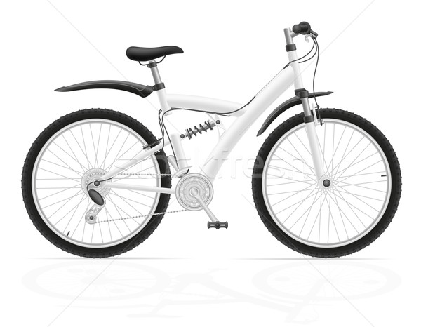 Sportok bicikli hátsó lengéscsillapító izolált fehér Stock fotó © konturvid