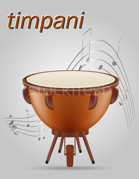 Stock photo: timpani drum musical instruments stock vector illustration