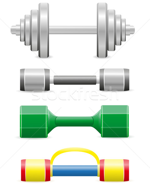 dumbbells for fitness vector illustration Stock photo © konturvid