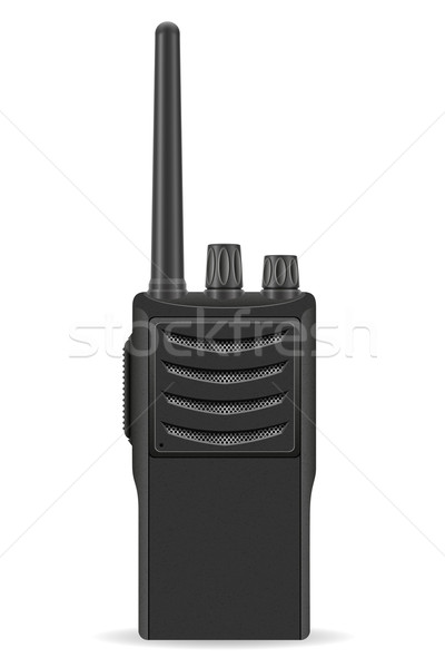 Stock photo: walkie-talkie communication radio vector illustration