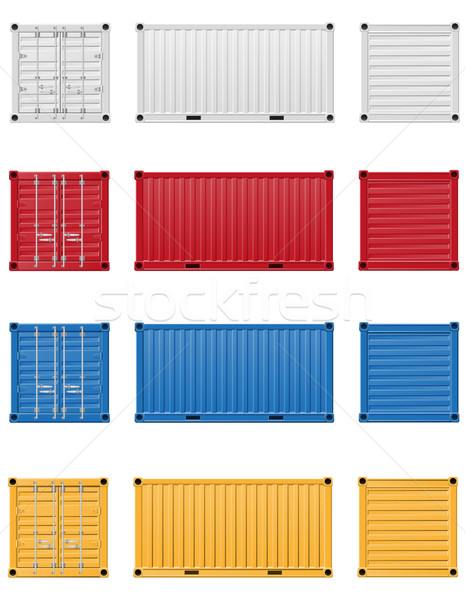 cargo container vector illustration Stock photo © konturvid