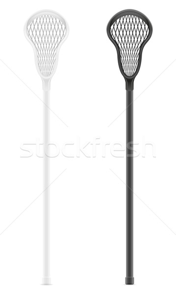 Lacrosse geïsoleerd witte bal doel objecten Stockfoto © konturvid