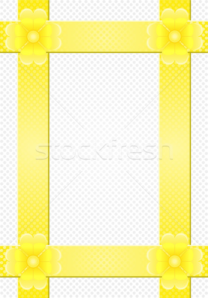 gray background with yellow stripes and a flower Stock photo © konturvid