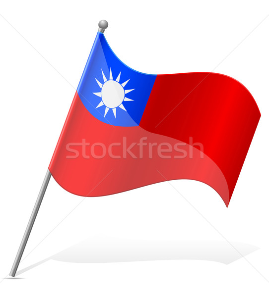 flag of Taiwan vector illustration Stock photo © konturvid