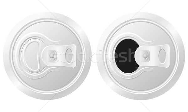 closed and open can of beer vector illustration Stock photo © konturvid