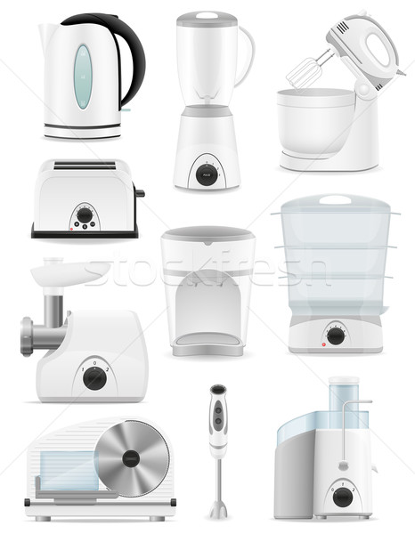 set icons electrical appliances for the kitchen vector illustrat Stock photo © konturvid