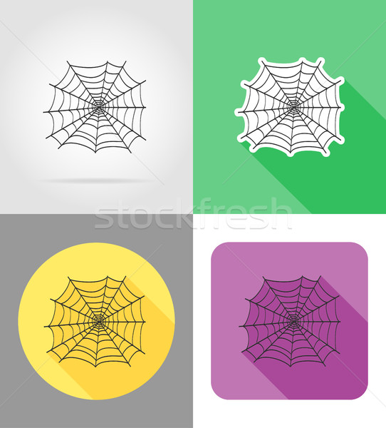 spider wed flat icons vector illustration Stock photo © konturvid