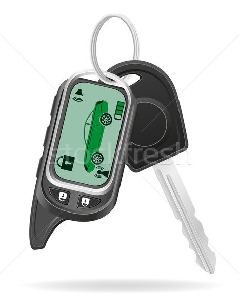 remote car alarm with car keys vector illustration Stock photo © konturvid