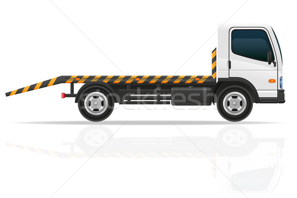 Ciężarówka transport awaryjne samochody wektora odizolowany Zdjęcia stock © konturvid