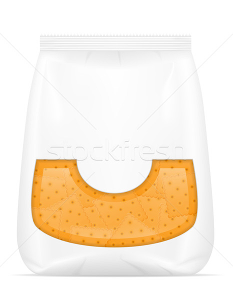 Bisküvi paketleme yalıtılmış beyaz gıda arka plan Stok fotoğraf © konturvid