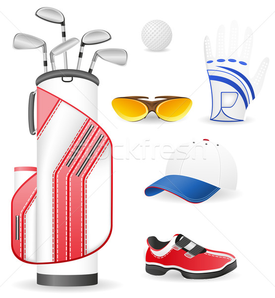 equipment and clothing for golf vector illustration Stock photo © konturvid