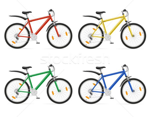 mountain bikes with gear shifting vector illustration Stock photo © konturvid