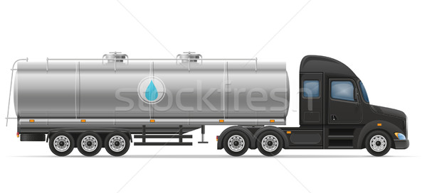 truck semi trailer delivery and transportation of tank for liqui Stock photo © konturvid