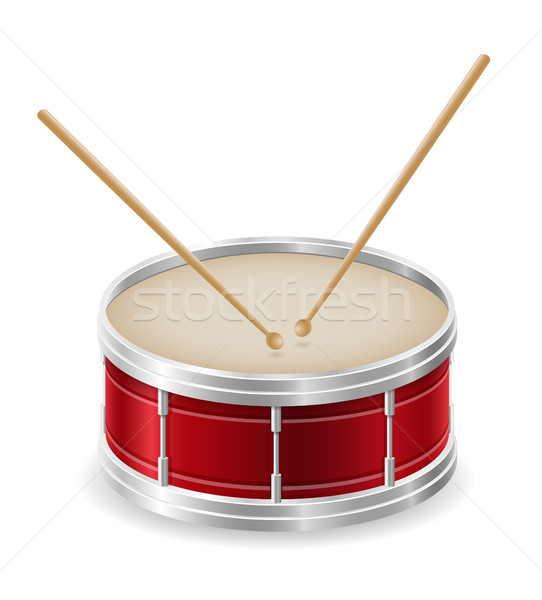 барабан музыкальные инструменты складе изолированный белый дизайна Сток-фото © konturvid