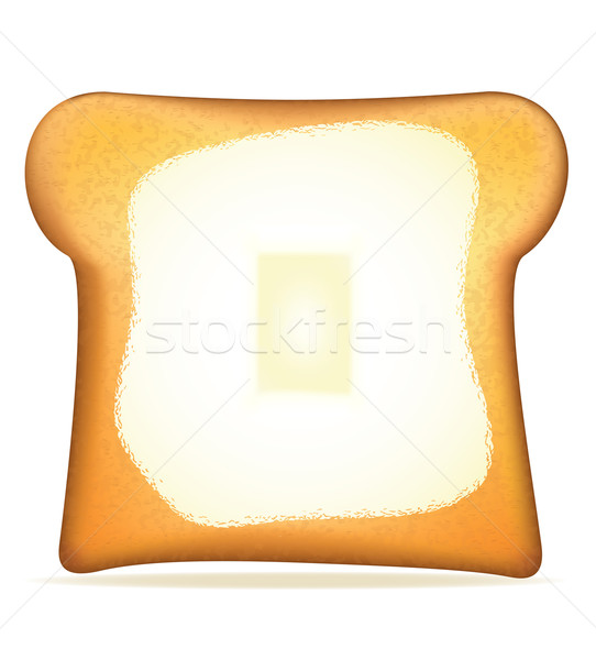 Foto d'archivio: Toast · burro · isolato · bianco · cioccolato · torta