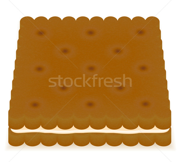 Croustillant biscuit cookie isolé gris alimentaire [[stock_photo]] © konturvid