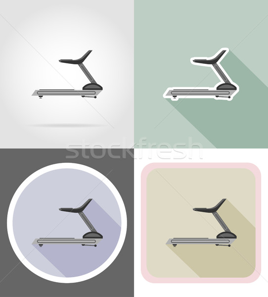 treadmill flat icons vector illustration Stock photo © konturvid