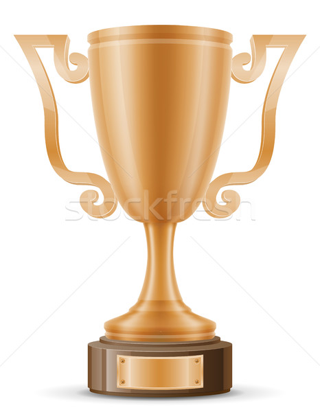 Stock photo: cup winner bronze stock vector illustration