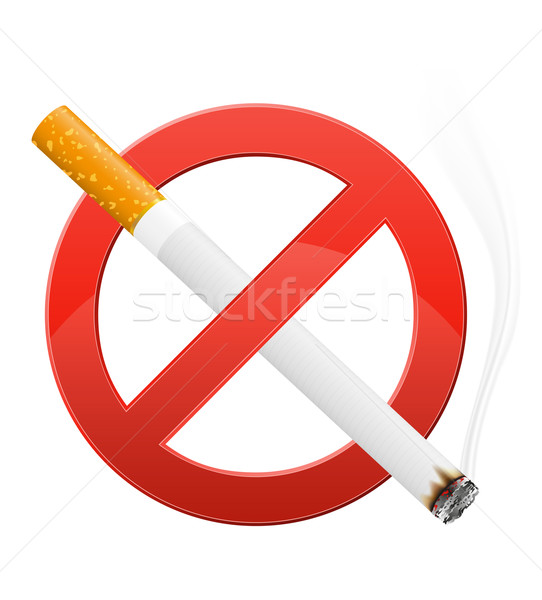 sign prohibiting smoking vector illustration Stock photo © konturvid