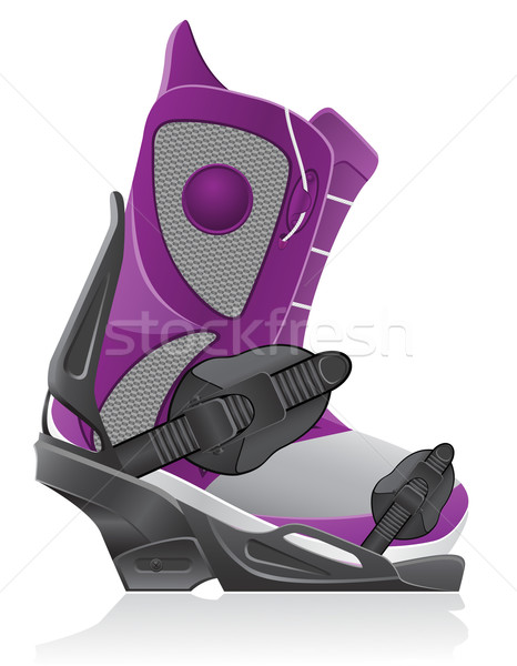boot and binding for snowboarding vector illustration Stock photo © konturvid