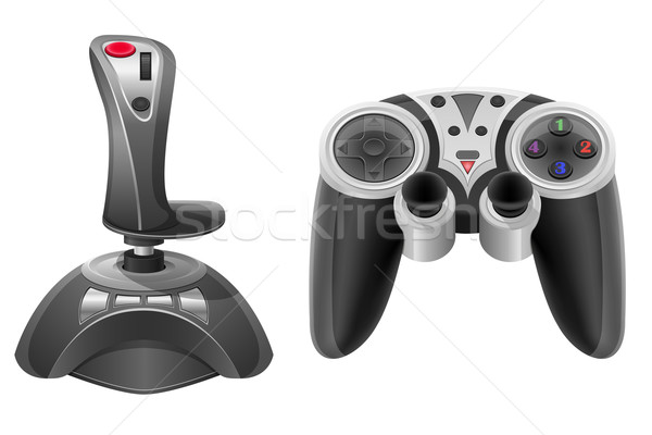 set icons joysticks modern for gaming consoles vector illustrati Stock photo © konturvid