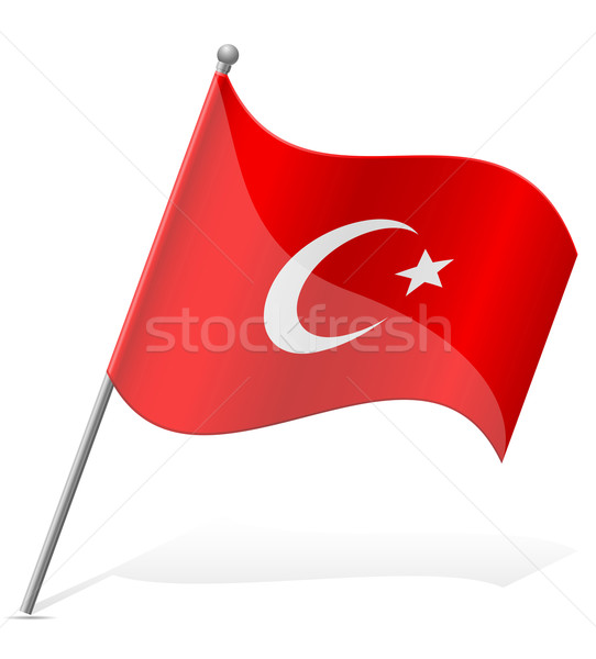 flag of Turkey vector illustration Stock photo © konturvid