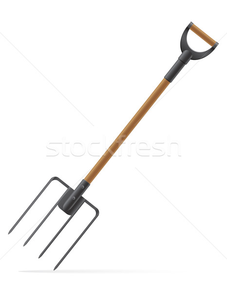 garden tool pitchfork vector illustration Stock photo © konturvid