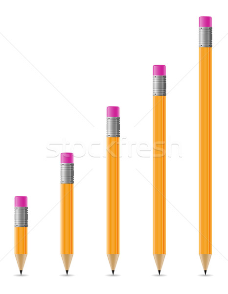 ストックフォト: 鉛筆 · 孤立した · 白 · ビジネス · オフィス · 紙