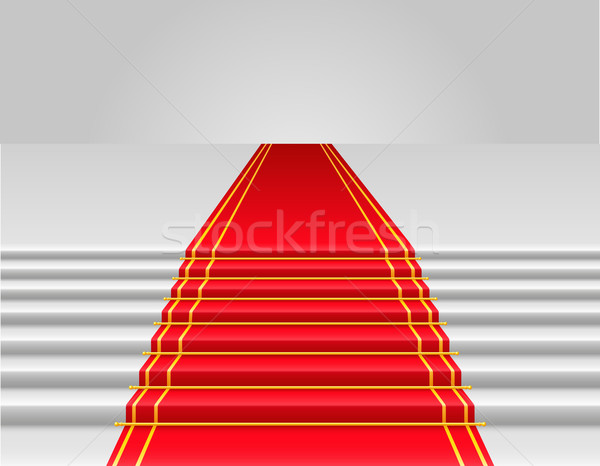 Stock fotó: Vörös · szőnyeg · lépcsősor · művészet · szín · szőnyeg · bemutató