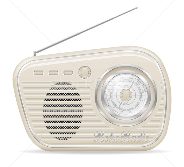 radio old retro vintage icon stock vector illustration Stock photo © konturvid
