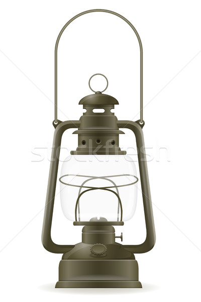 kerosene lamp old retro vintage icon stock vector illustration Stock photo © konturvid