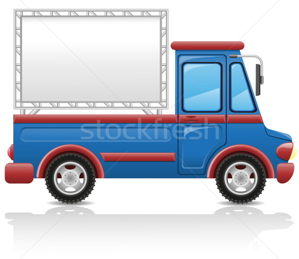 car with a billboard vector illustration Stock photo © konturvid