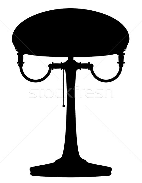 lamp retro vintage icon stock vector illustration black outline  Stock photo © konturvid