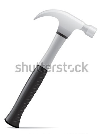 Tool hamer plastic behandelen geïsoleerd witte Stockfoto © konturvid