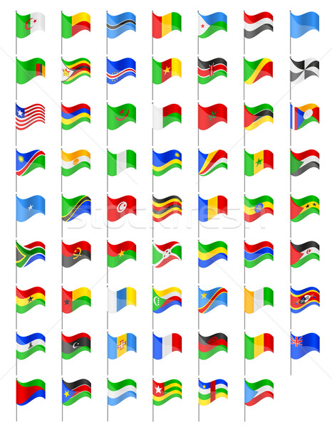 flags of Africa countries vector illustration Stock photo © konturvid