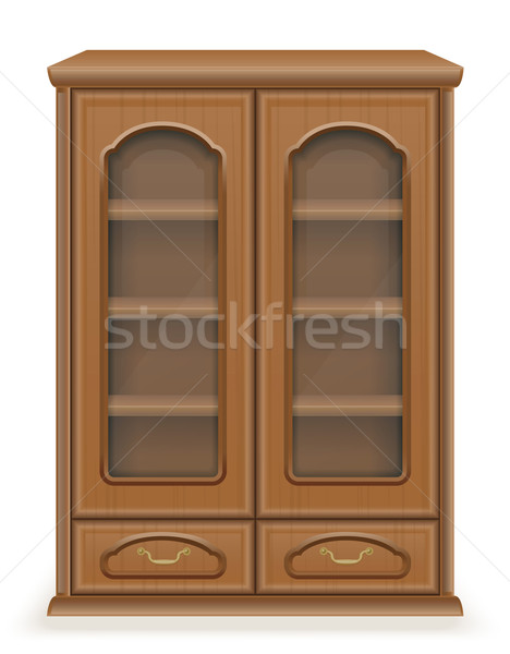 櫥櫃 家具 木 孤立 白 家 商業照片 © konturvid