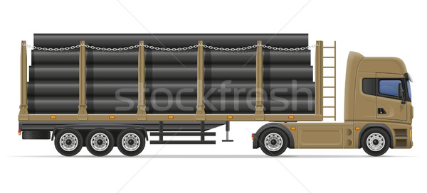 Сток-фото: грузовика · доставки · транспорт · строительство · строительные · материалы · изолированный