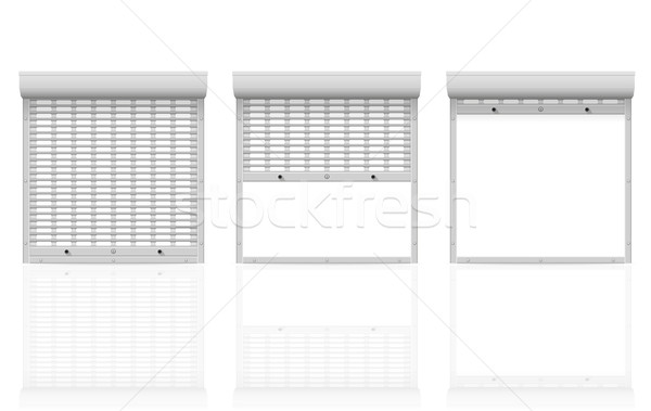 metal perforated rolling shutters vector illustration Stock photo © konturvid