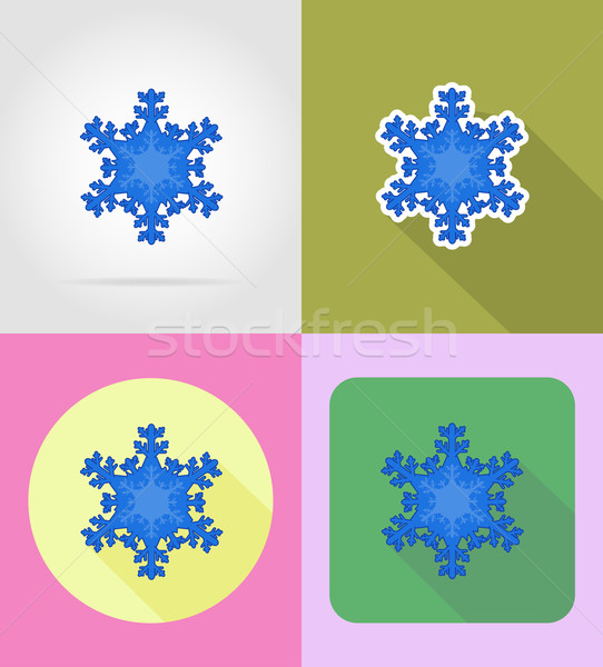 [[stock_photo]]: Noël · nouvelle · année · icônes · isolé · résumé · neige