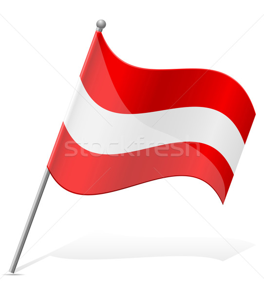 Vlag Oostenrijk geïsoleerd witte wereld schilderij Stockfoto © konturvid