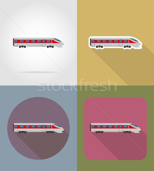 Foto d'archivio: Treno · icone · isolato · velocità · acciaio · trasporto
