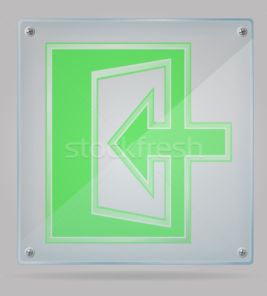 transparent sign exit on the plate vector illustration Stock photo © konturvid