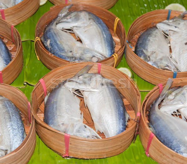 泰國 海灣 鯖魚 水 食品 魚 商業照片 © koratmember