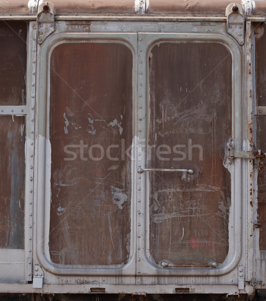 鉄道 コンテナ ドア ヴィンテージ ドア さびた ストックフォト © koratmember