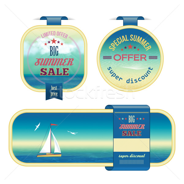 Set of summer sale labels, tags, stickers, banners Stock photo © kostins