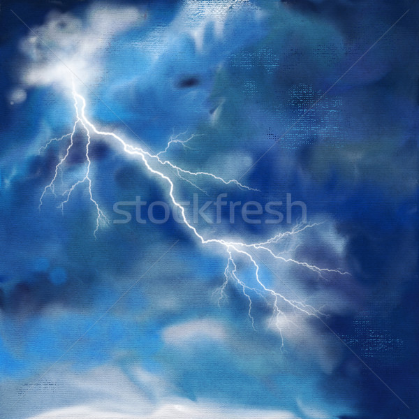 Noapte furtună cer pictura furtunos noapte cerul Imagine de stoc © kostins