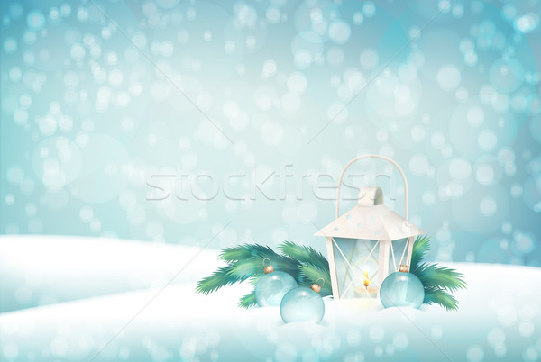 Vector Winter Christmas Scene Background Stock photo © kostins