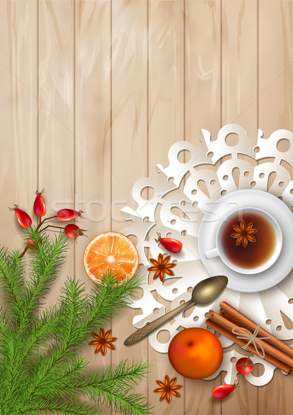 Christmas Tea Party Background Stock photo © kostins