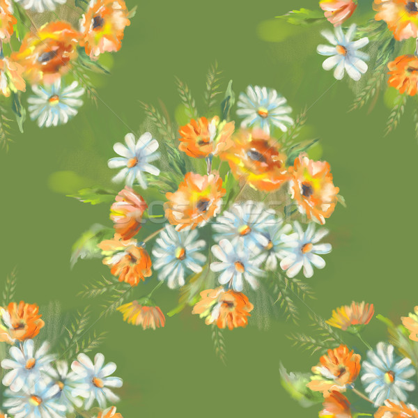 水彩画 描いた 花 花束 オリジナル ストックフォト © kostins
