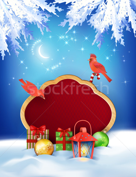 Christmas Winter Night Background Stock photo © kostins